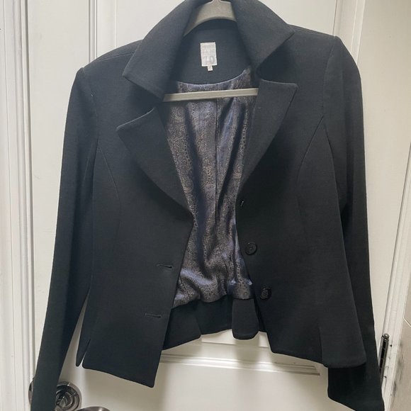 Two Ten Ten Black Blazer with paisley lining - Picture 4 of 4